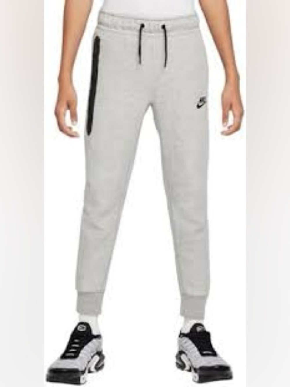 Nike Kids Light Gray Sportswear Tech Fleece Jogger Sweatpants L